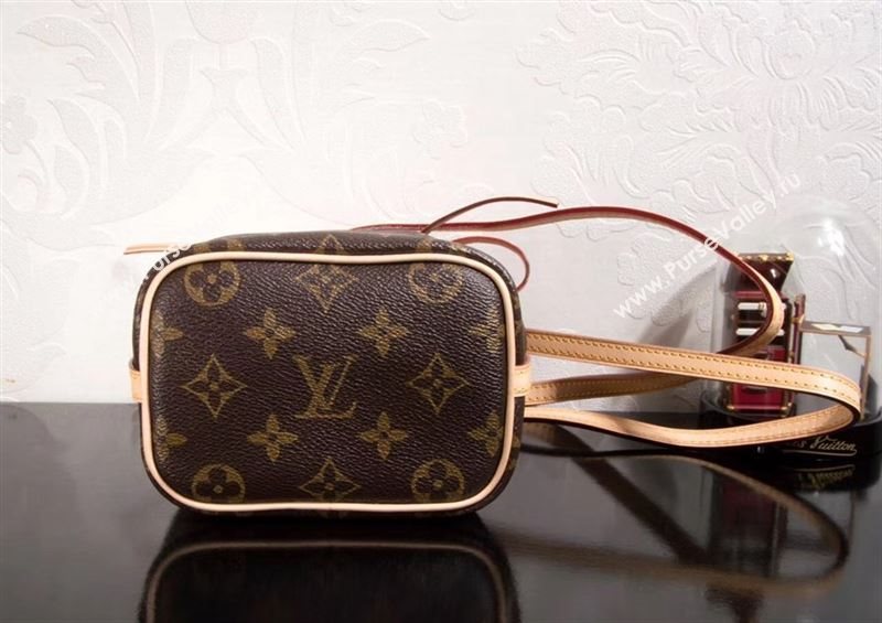 LV Louis Vuitton M41346 Nano Noe Bag Monogram Handbag Brown