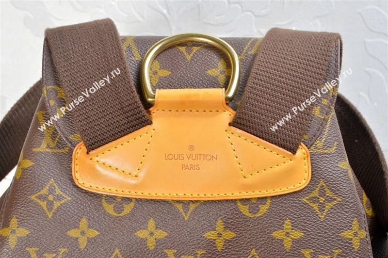 LV Louis Vuitton M51135 Montsouris Backpack Bag Monogram Handbag Orange