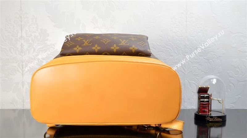 LV Louis Vuitton M51135 Montsouris Backpack Bag Monogram Handbag Orange