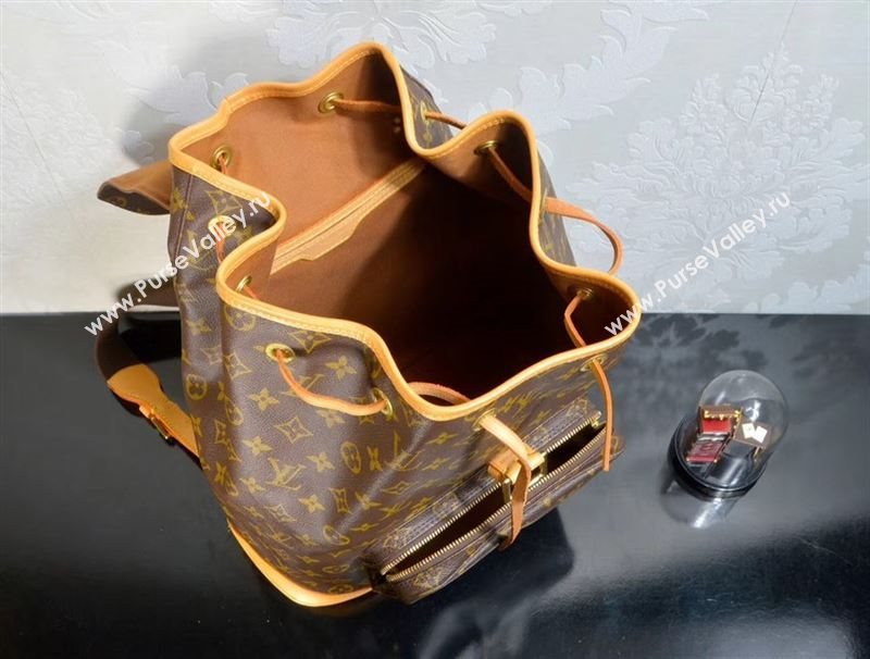 LV Louis Vuitton M51135 Montsouris Backpack Bag Monogram Handbag Orange