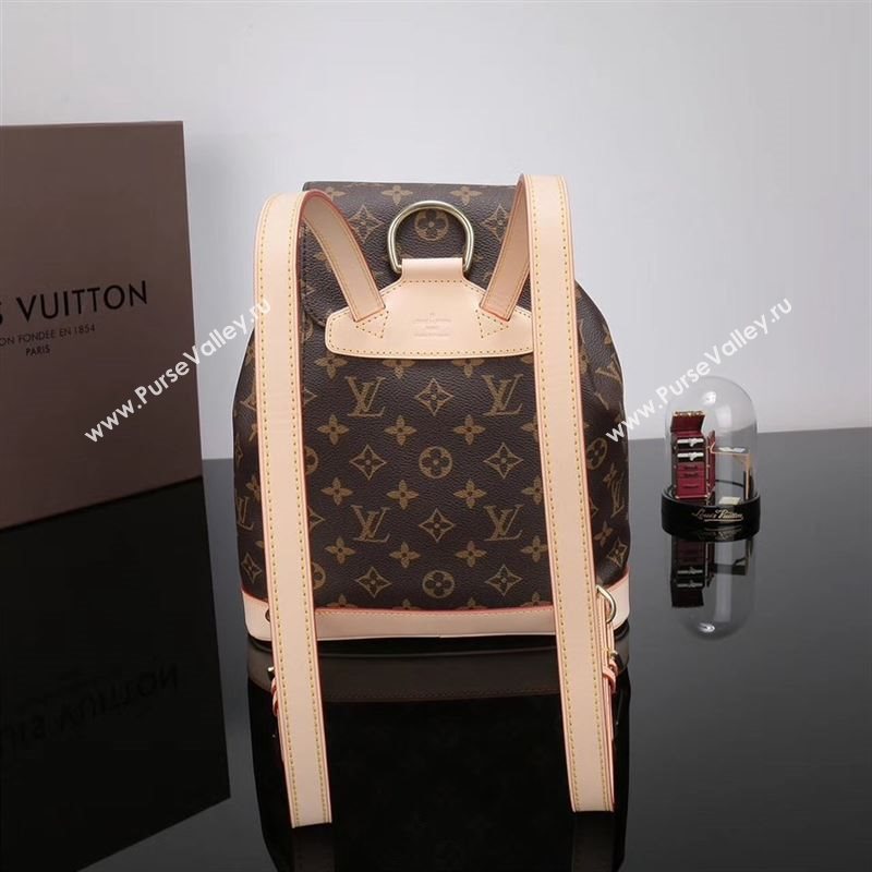 LV Louis Vuitton M51136 Montsouris Backpack Bag Monogram Handbag Beige