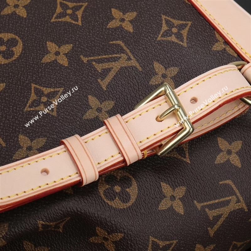 LV Louis Vuitton M51136 Montsouris Backpack Bag Monogram Handbag Beige
