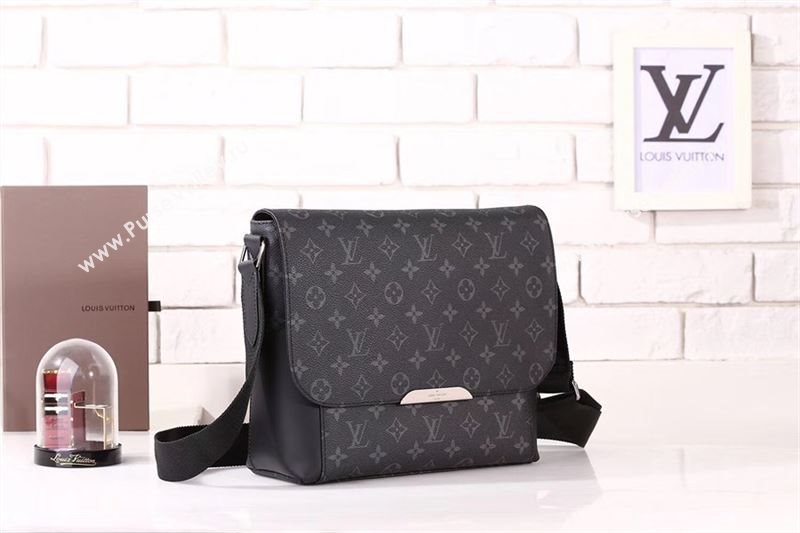 Men LV Louis Vuitton M40565 Messenger PM Explorer Bag Monogram Handbag Gray