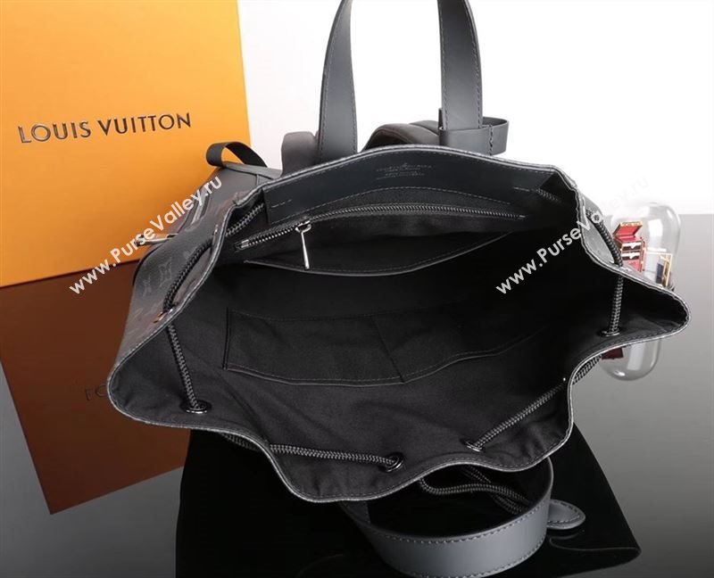 Men LV Louis Vuitton M40527 Explorer Backpack Bag Monogram Handbag Gray