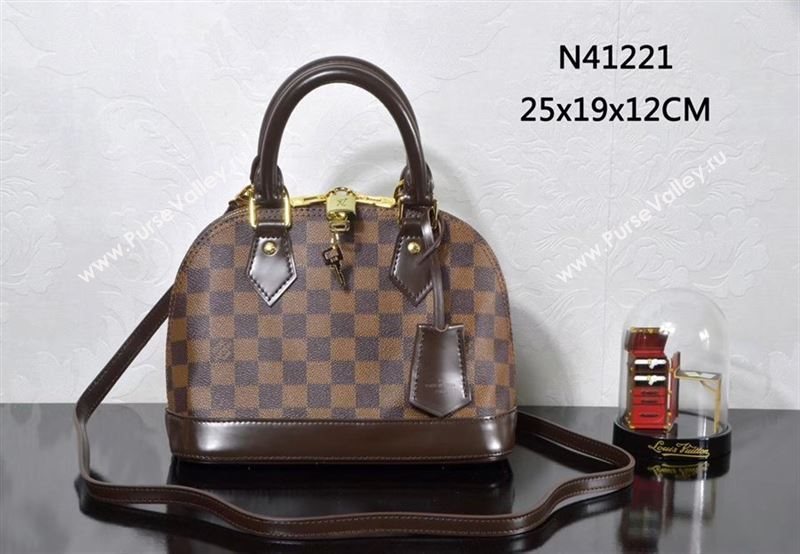 LV Louis Vuitton N41221 Alma BB Handbag Damier Bag Brown