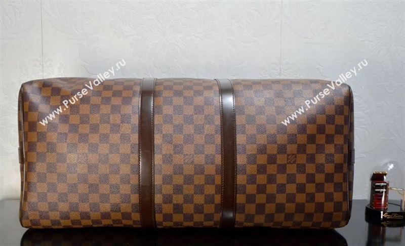 LV Louis Vuitton N41414 Keepall 55 Handbag Damier Travelling Bag Brown