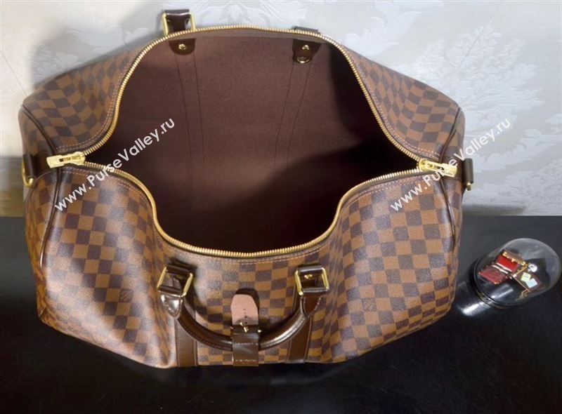 LV Louis Vuitton N41414 Keepall 55 Handbag Damier Travelling Bag Brown