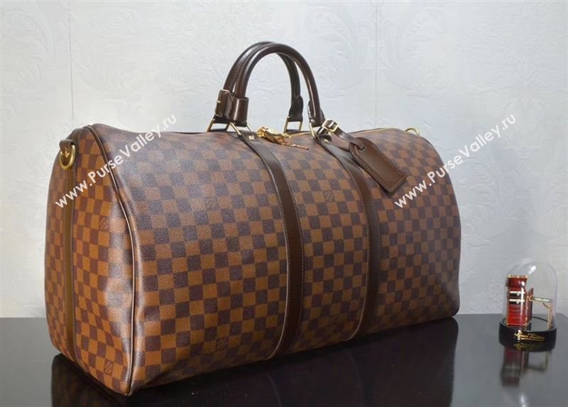 LV Louis Vuitton N41428 Keepall 45 Handbag Damier Travelling Bag Brown