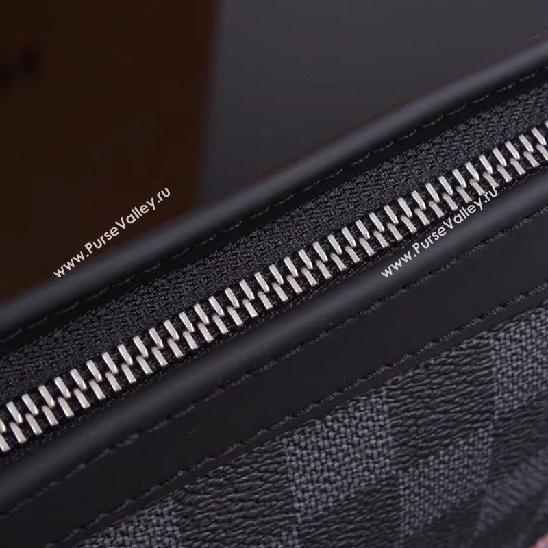 Men LV Louis Vuitton N64442 Pochette Voyage Clutch Handbag Damier League Bag Gray