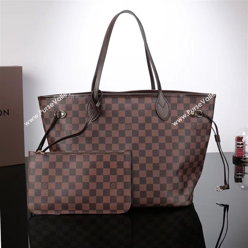 LV Louis Vuitton Neverfull GM Handbag N41357 Damier Bag Brown