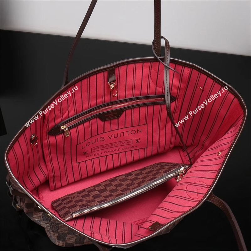 LV Louis Vuitton Neverfull GM Handbag N41357 Damier Bag Brown