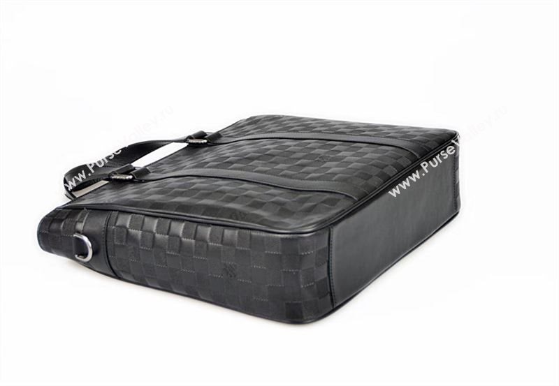 Men LV Louis Vuitton Damier Tote Handbag N41269 Leather Bag Black