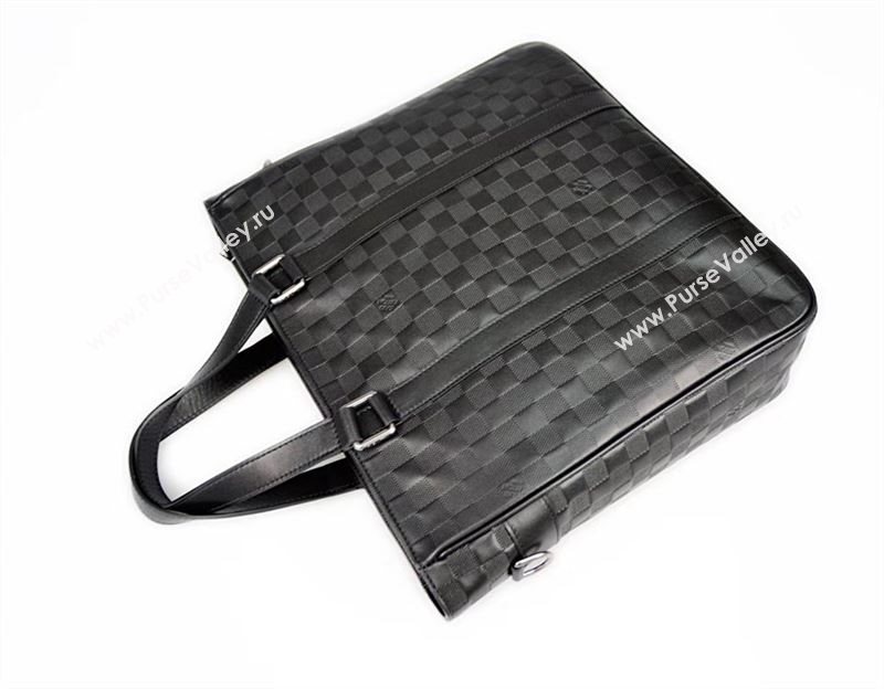 Men LV Louis Vuitton Damier Tote Handbag N41269 Leather Bag Black
