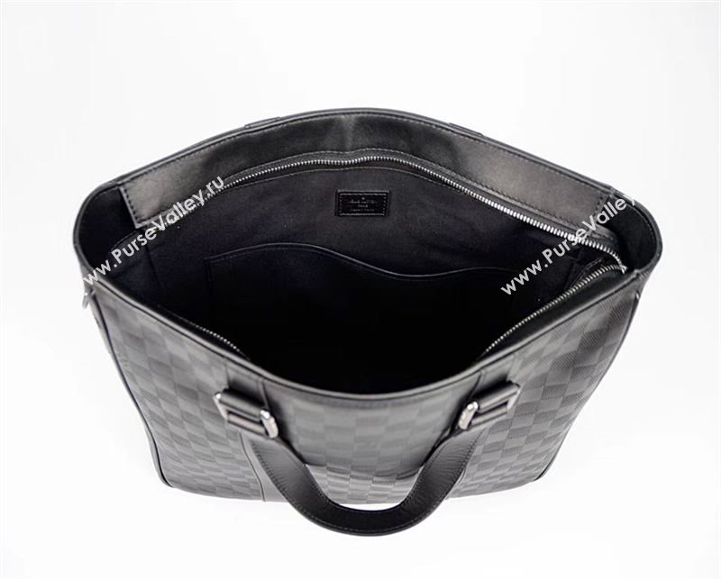 Men LV Louis Vuitton Damier Tote Handbag N41269 Leather Bag Black