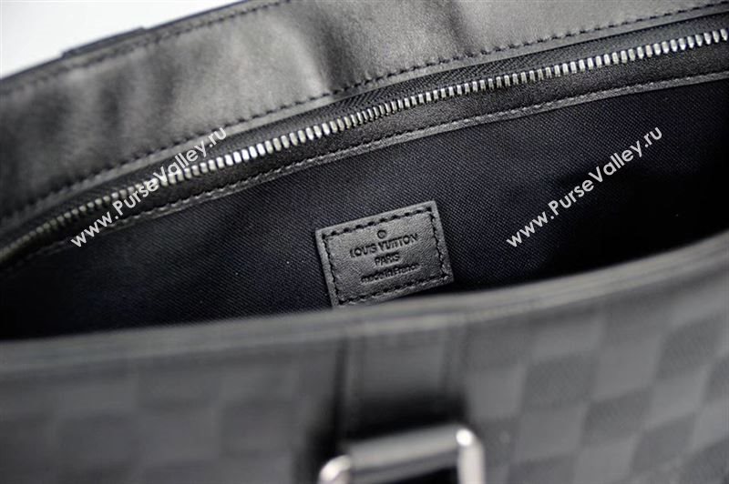 Men LV Louis Vuitton Damier Tote Handbag N41269 Leather Bag Black