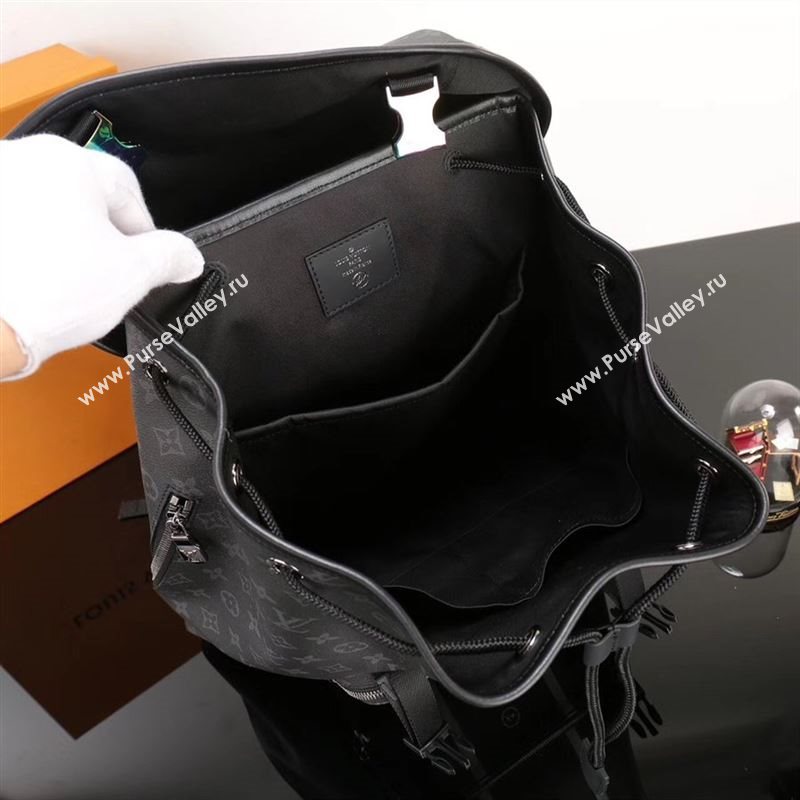 Men LV Louis Vuitton Zack Backpack Handbag M43409 Monogram Bag Black