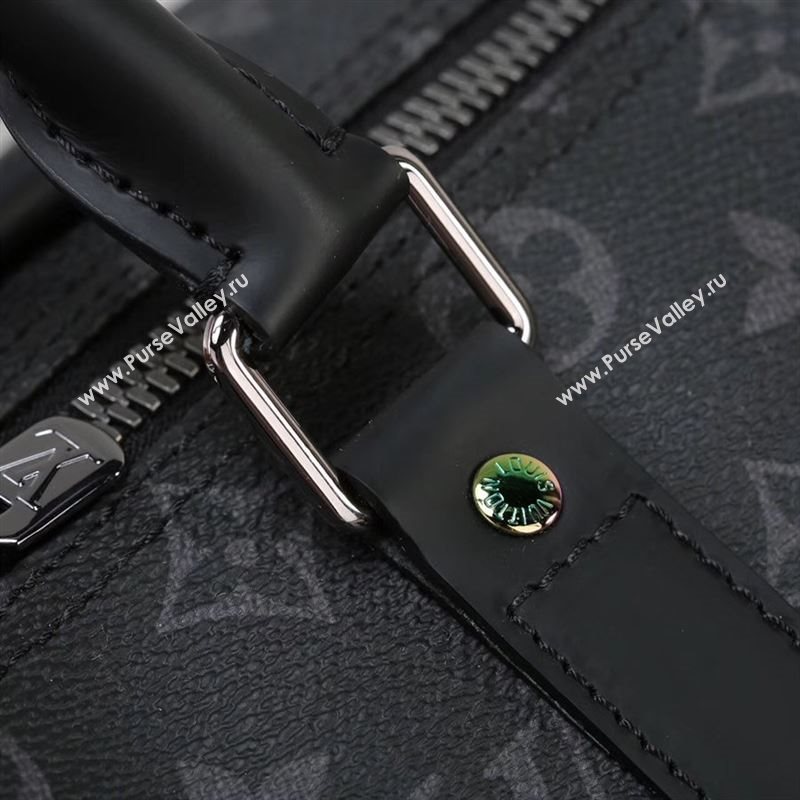 Men LV Louis Vuitton Keepall 45 Handbag M43413 Monogram Travelling Bag Black