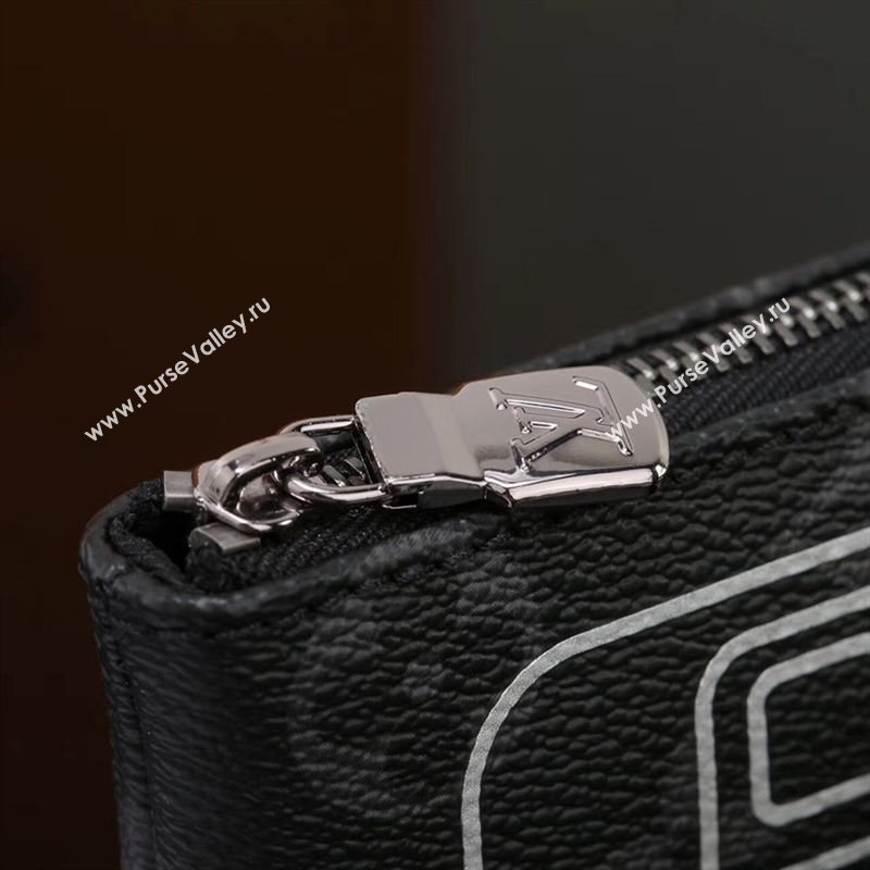 Men LV Louis Vuitton Iphone Case Pouch Clutch Bag M64433 Monogram Handbag Gray