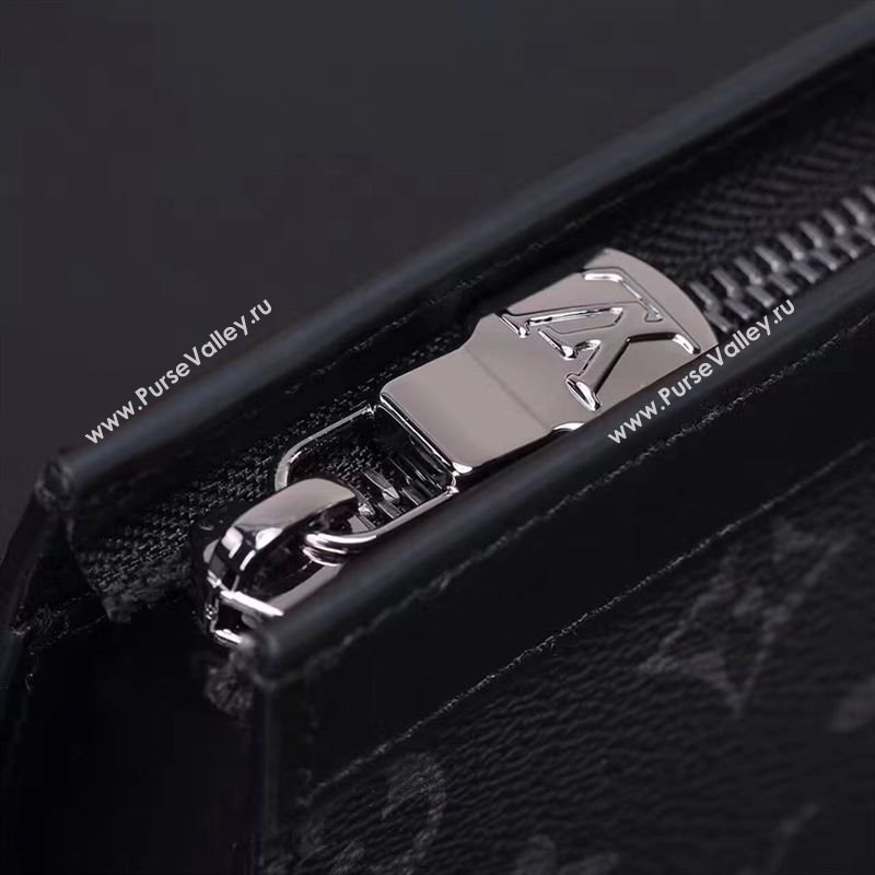 Men LV Louis Vuitton M64440 Pochette Voyage Clutch Bag Monogram Handbag Black