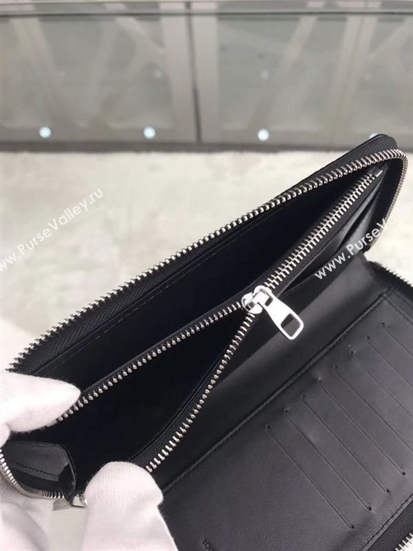replica Louis Vuitton LV Zippy Wallet Taurillon Leather Purse Bag Black M58412