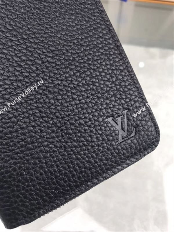 replica Louis Vuitton LV Zippy Wallet Taurillon Leather Purse Bag Black M58412