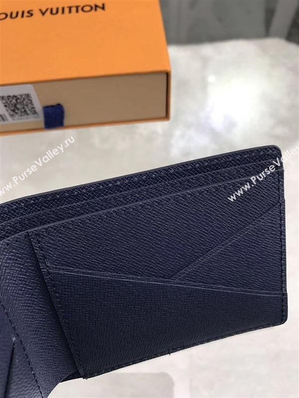 replica Louis Vuitton LV Multiple Wallet Taiga Leather Purse Bag Black M32808