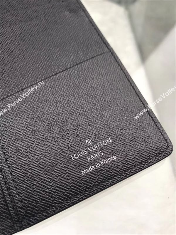 replica Louis Vuitton LV Brazza Wallet Taiga Leather Purse Bag Black M32572