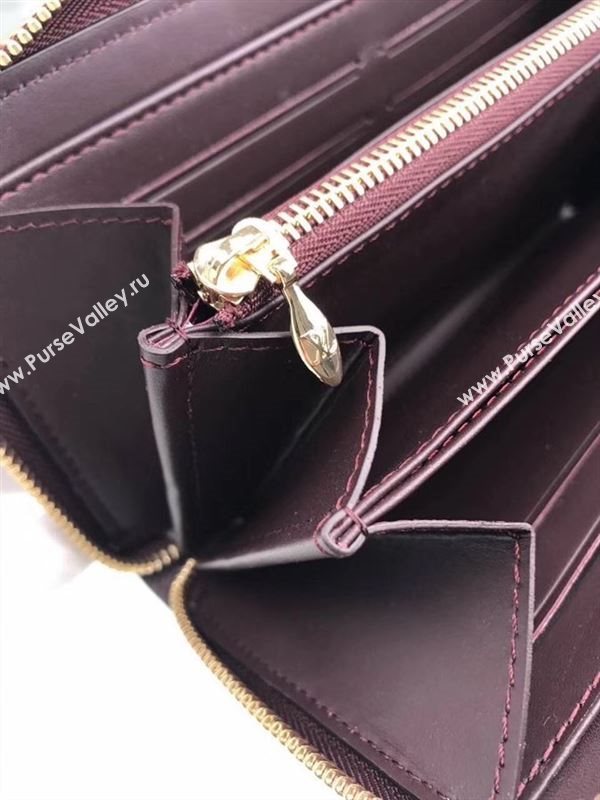 replica M93522 Louis Vuitton LV Monogram Zippy Wallet Patent Leather Purse Bag Wine