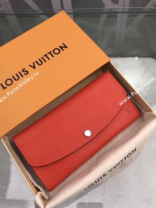 replica Louis Vuitton LV Emilie Wallet Epi Leather Purse Bag Orange M60853 