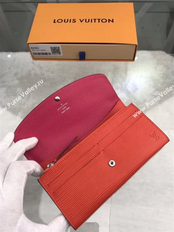 replica Louis Vuitton LV Emilie Wallet Epi Leather Purse Bag Orange M60853 