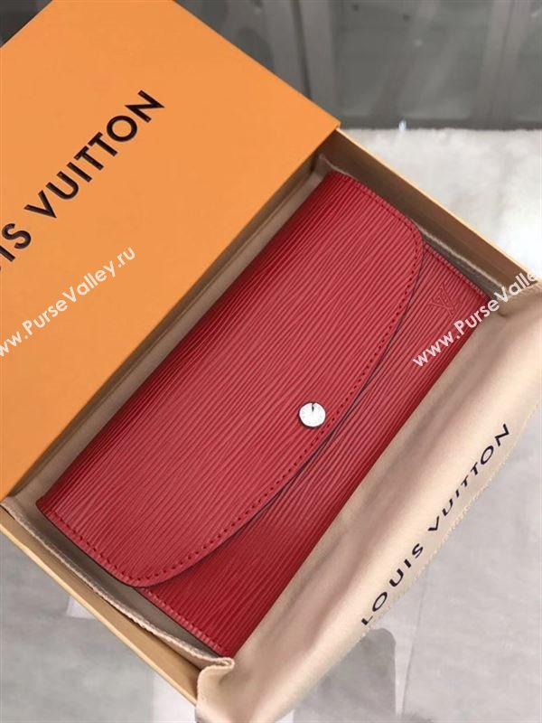 replica Louis Vuitton LV Emilie Wallet Epi Leather Purse Bag Red M60852