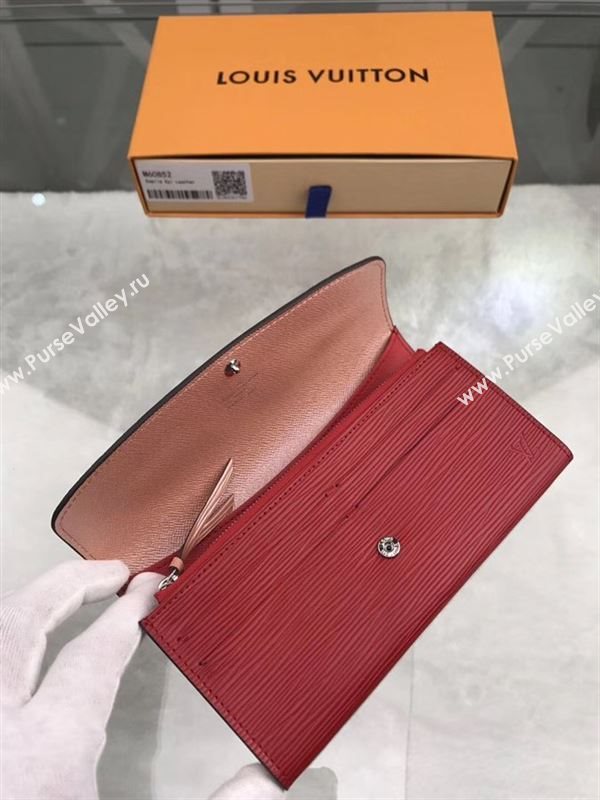 replica Louis Vuitton LV Emilie Wallet Epi Leather Purse Bag Red M60852