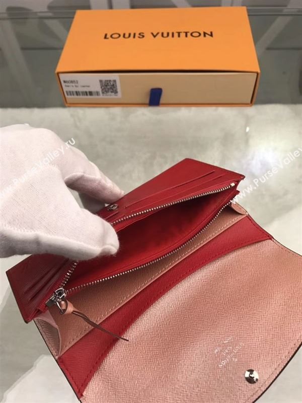 replica Louis Vuitton LV Emilie Wallet Epi Leather Purse Bag Red M60852
