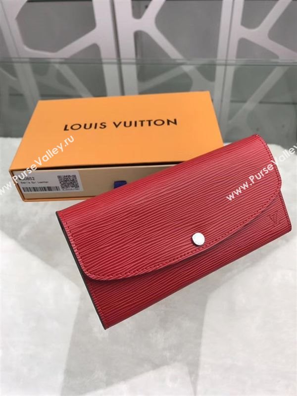 replica Louis Vuitton LV Emilie Wallet Epi Leather Purse Bag Red M60852
