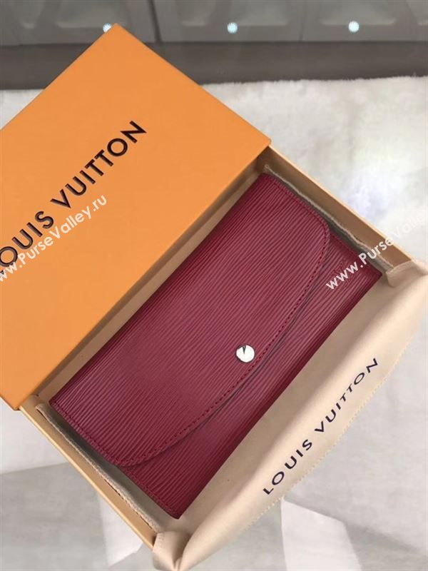 replica Louis Vuitton LV Emilie Wallet Epi Leather Purse Bag Maroon M60851