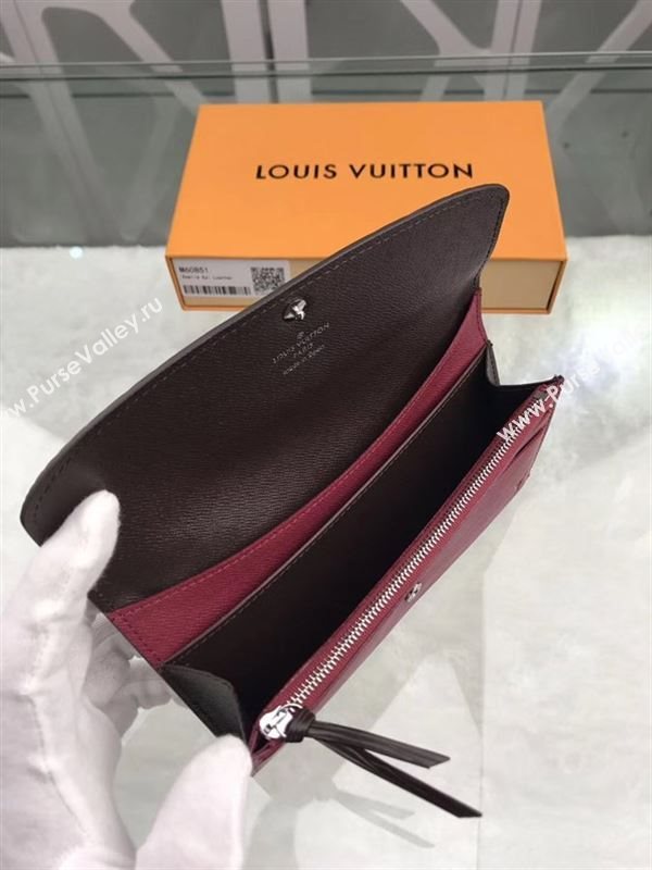 replica Louis Vuitton LV Emilie Wallet Epi Leather Purse Bag Maroon M60851