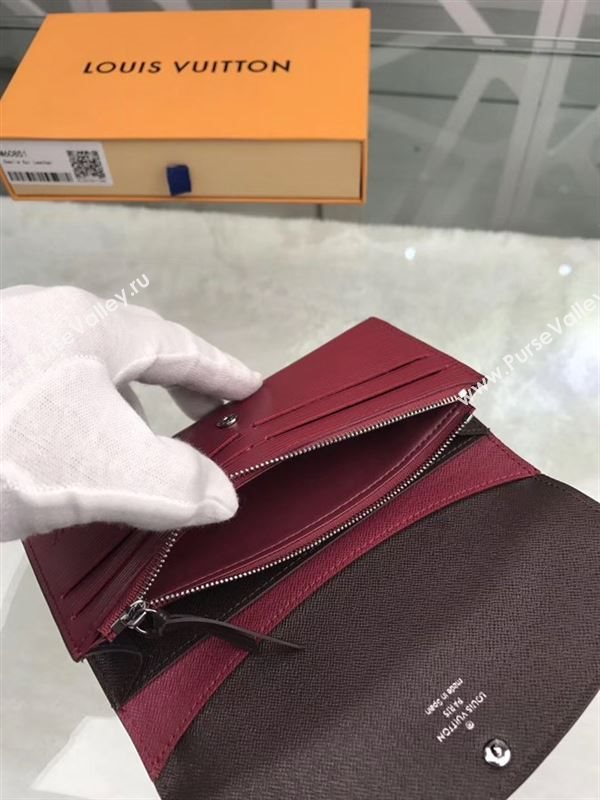 replica Louis Vuitton LV Emilie Wallet Epi Leather Purse Bag Maroon M60851