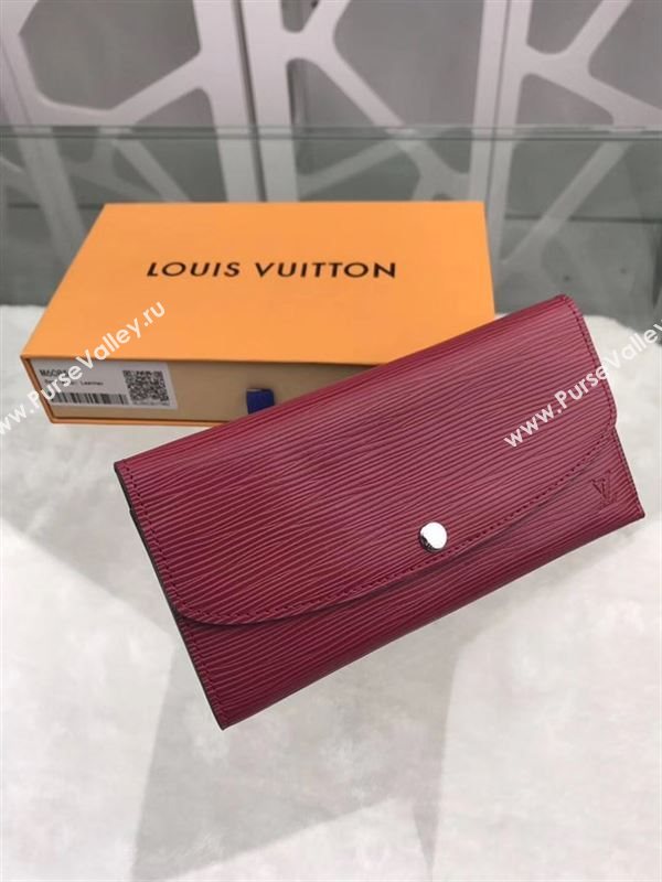 replica Louis Vuitton LV Emilie Wallet Epi Leather Purse Bag Maroon M60851