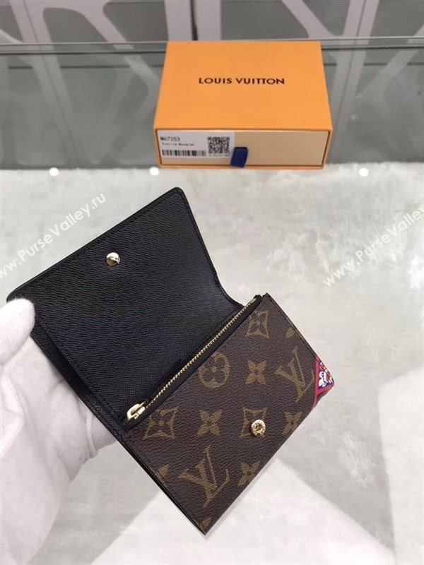 replica Louis Vuitton LV Monogram Victorine Kabuki Wallet Purse Bag Brown M67253