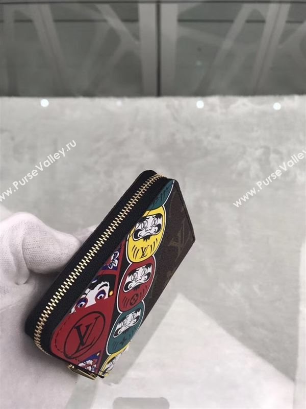replica Louis Vuitton LV Monogram Zippy Kabuki Coin Purse Wallet Bag Brown M67250