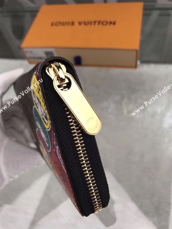 replica Louis Vuitton LV Monogram Zippy Kabuki Wallet Purse Bag Brown M67249