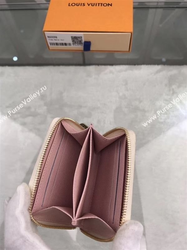 replica Louis Vuitton LV Zippy Coin Purse Wallet Damier Azur Canvas Bag White N60098