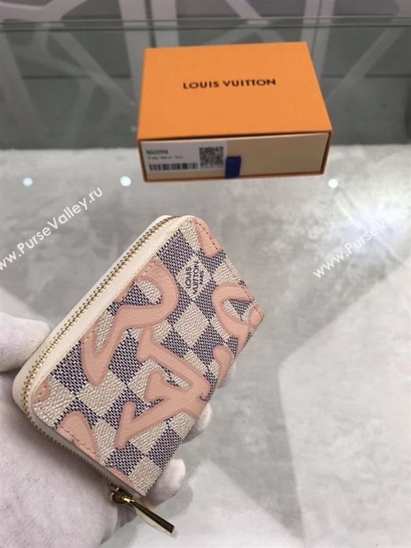 replica Louis Vuitton LV Zippy Coin Purse Wallet Damier Azur Canvas Bag White N60098