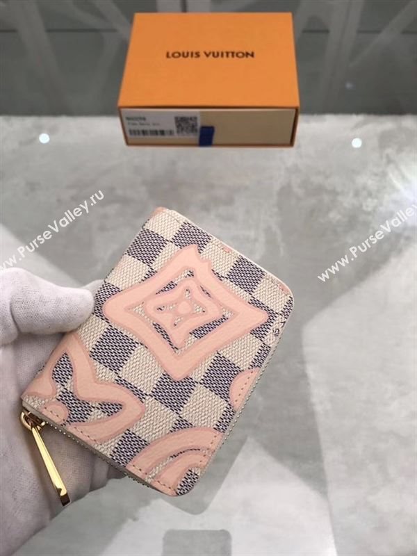 replica Louis Vuitton LV Zippy Coin Purse Wallet Damier Azur Canvas Bag White N60098