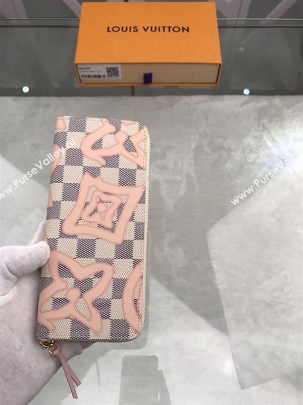 replica Louis Vuitton LV Clemence Wallet Purse Damier Azur Canvas Bag White N60099