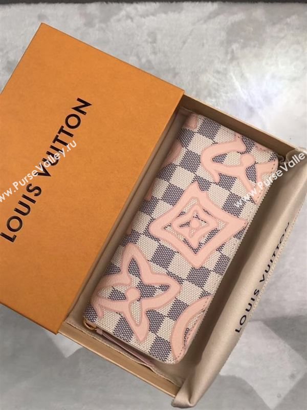 replica Louis Vuitton LV Clemence Wallet Purse Damier Azur Canvas Bag White N60099