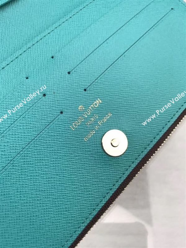 replica Louis Vuitton LV Adele Zippy Wallet Monogram Purse Bag Blue M61269
