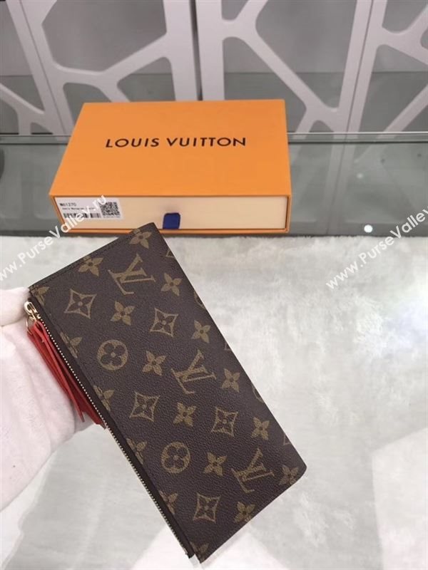 replica Louis Vuitton LV Adele Zippy Wallet Monogram Purse Bag Orange M61270