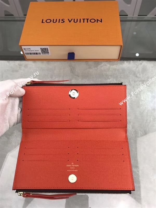 replica Louis Vuitton LV Adele Zippy Wallet Monogram Purse Bag Orange M61270