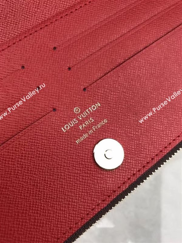 replica Louis Vuitton LV Adele Zippy Wallet Monogram Purse Bag Red M61287